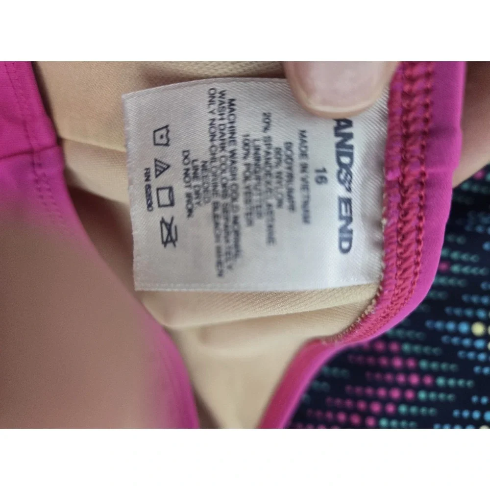 Lands End Tankini Swimsuit Girls Size 16